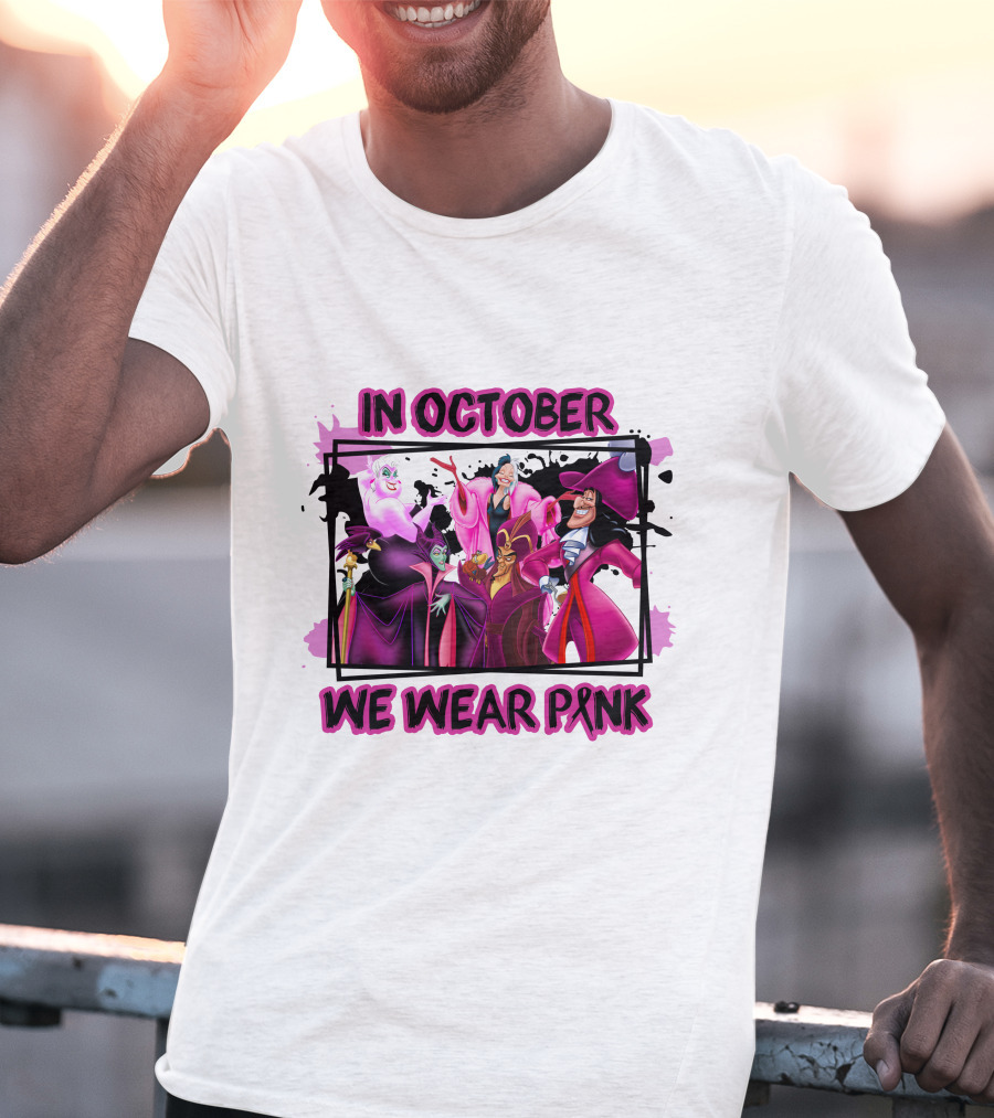 In October We Wear Pink Villains T-Shirt
