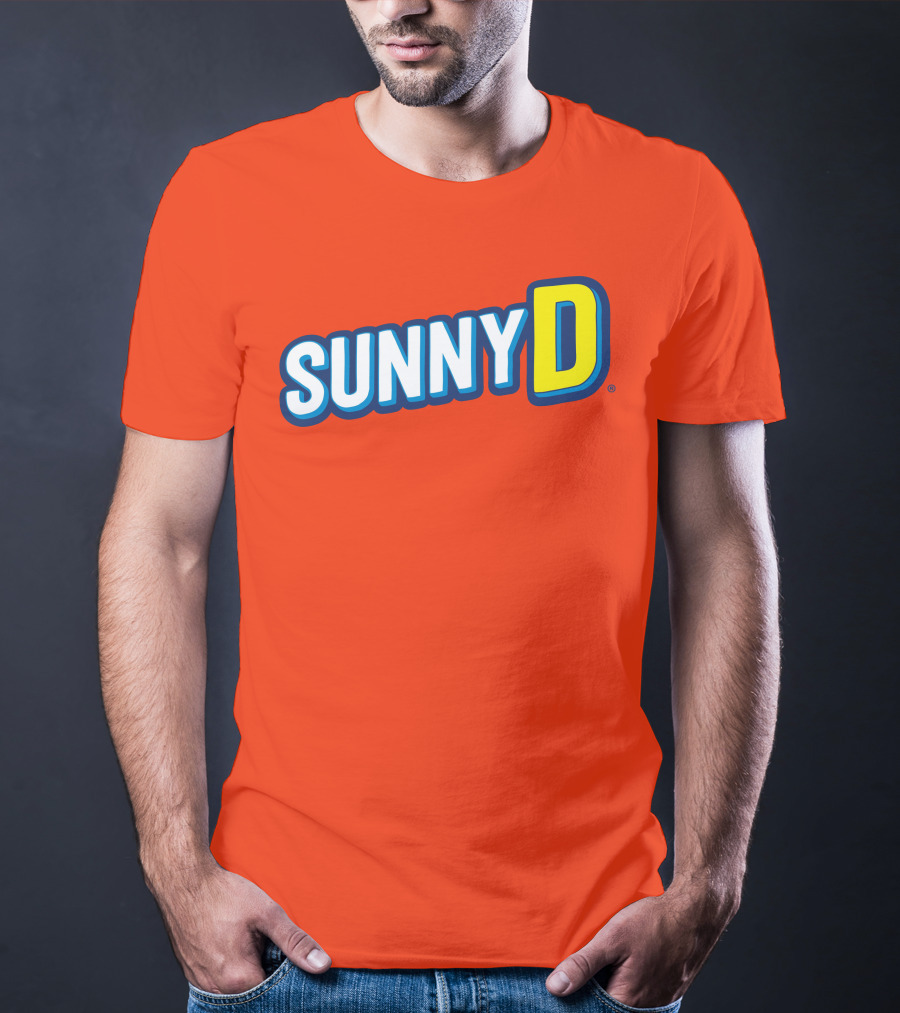 SUNNYD Retro Logo Bright Orange T-Shirt