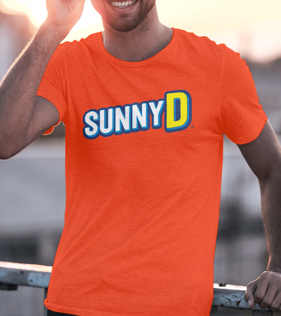 SUNNYD Retro Logo Bright Orange T-Shirt