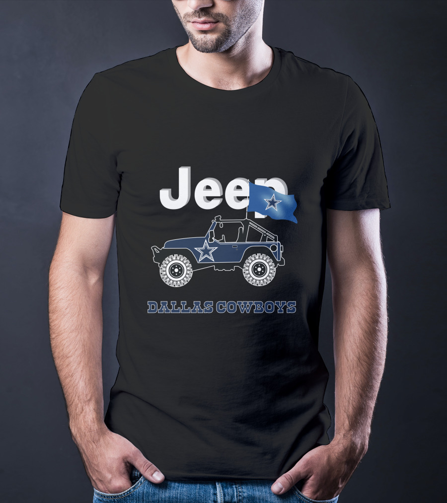 Jeep Dallas Cowboys Star Flag T-Shirt
