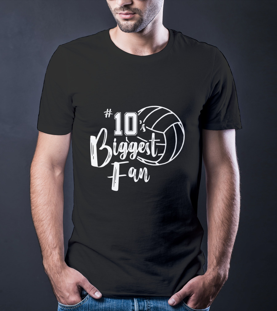 10's Biggest Fan Volleyball Mom Dad T-Shirt