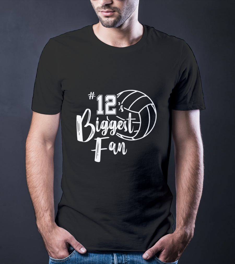 12's Biggest Fan Volleyball Mom Volleyball Dad T-Shirt
