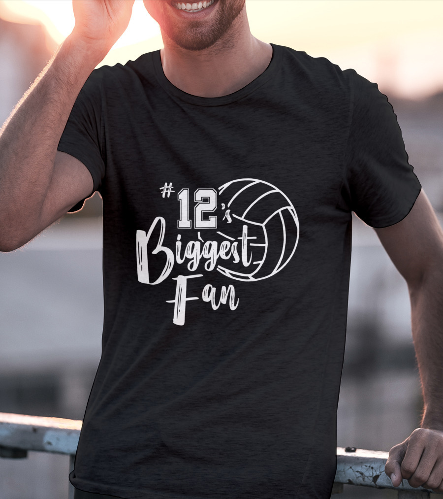 12's Biggest Fan Volleyball Mom Volleyball Dad T-Shirt
