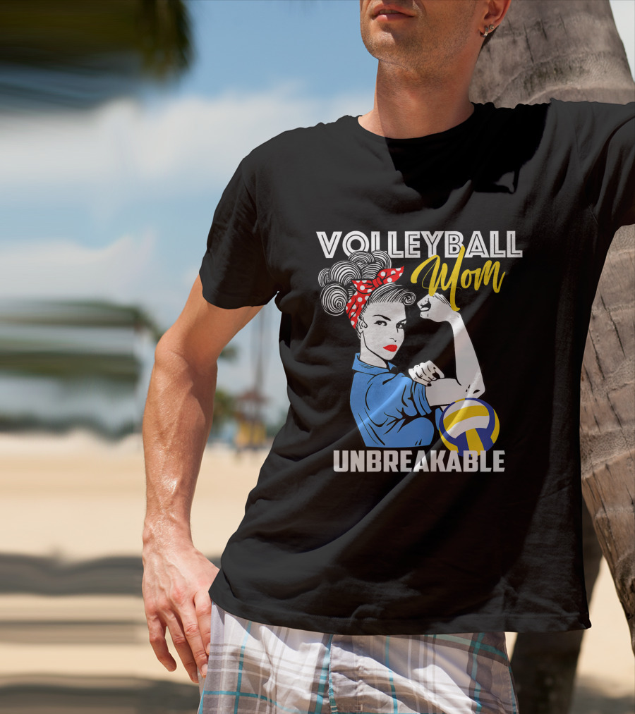 Volleyball Mom Unbreakable Strong Femininity Empowerment Iconic T-Shirt
