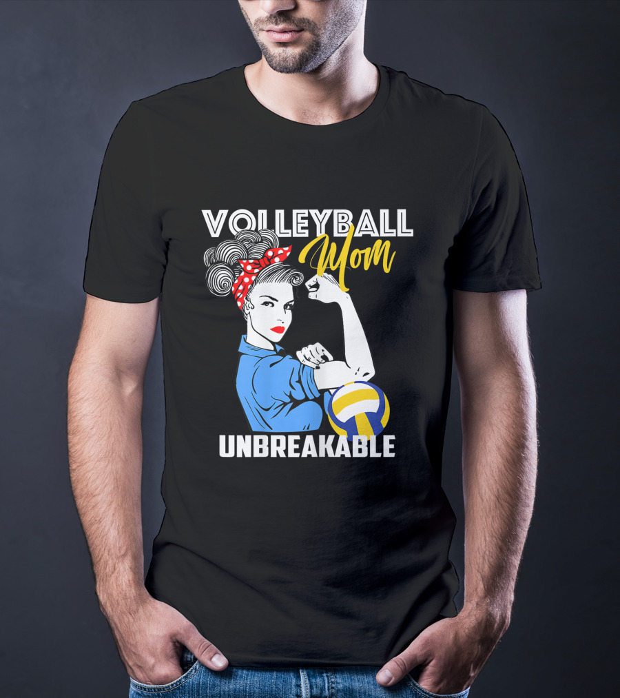 Volleyball Mom Unbreakable Strong Femininity Empowerment Iconic T-Shirt