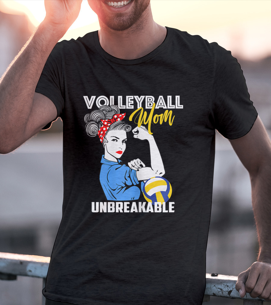 Volleyball Mom Unbreakable Strong Femininity Empowerment Iconic T-Shirt