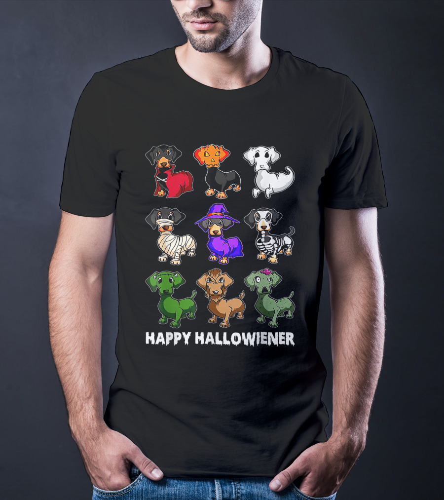 Happy Halloweiner Funny Halloween Dachshund Dogs Lover T-Shirt