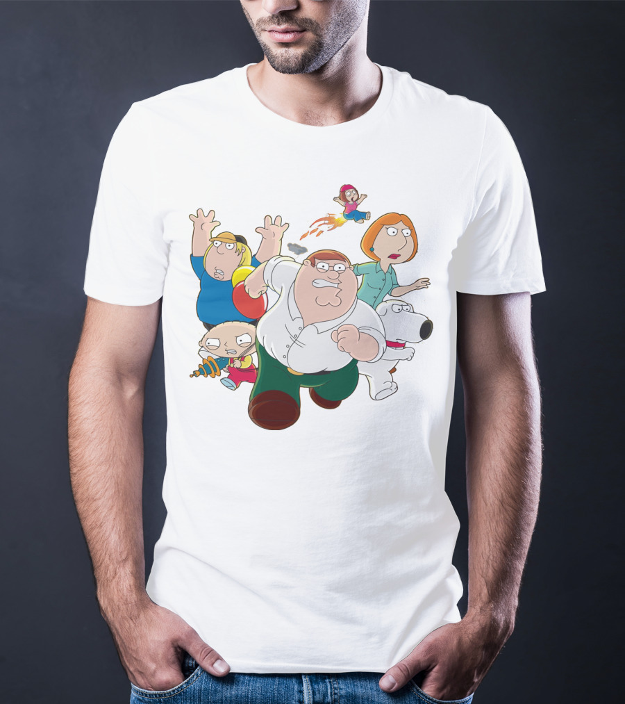 Family Guy Peter Lois Brian Stewie Meg Chris Running Team T-Shirt