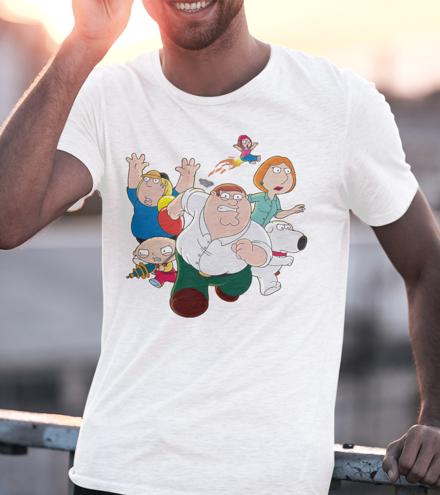 Family Guy Peter Lois Brian Stewie Meg Chris Running Team T-Shirt