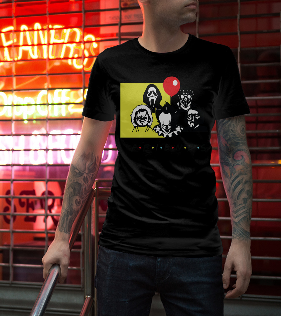 Friends Ghostface Chucky Pennywise Jason Freddy T-Shirt