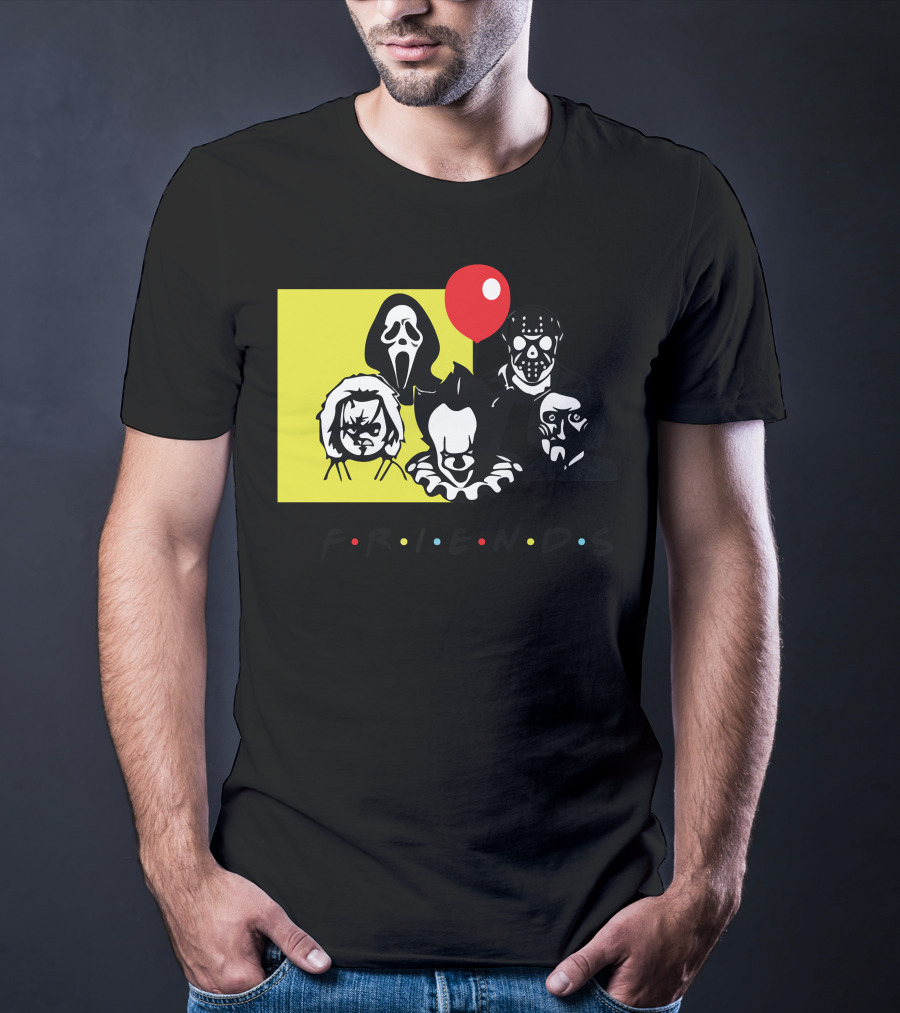 Friends Ghostface Chucky Pennywise Jason Freddy T-Shirt