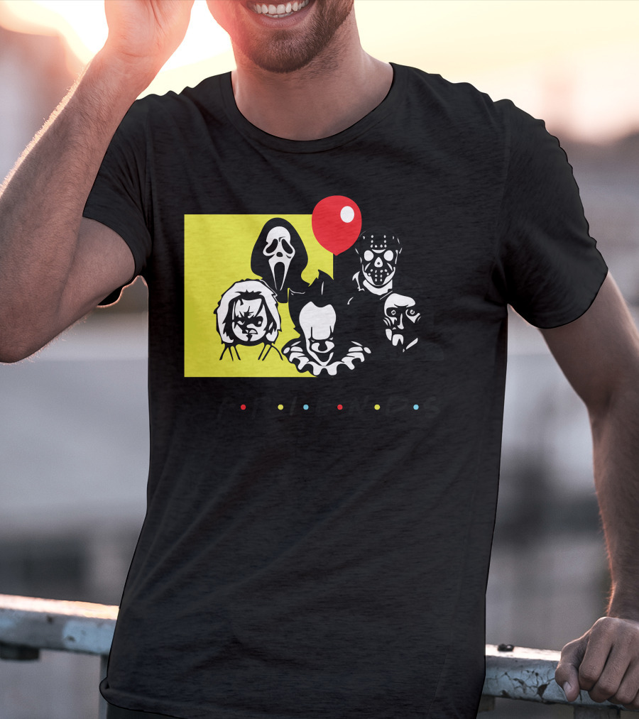 Friends Ghostface Chucky Pennywise Jason Freddy T-Shirt