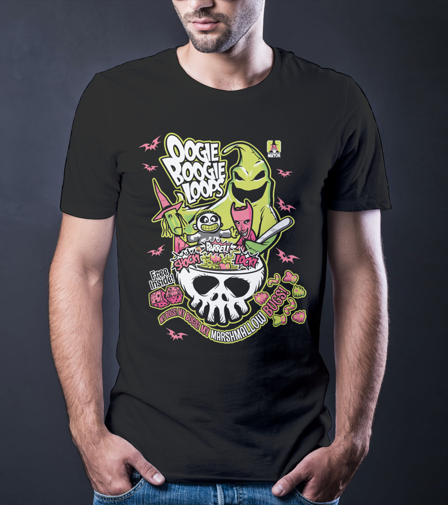 Oogie Boogie Loops Shock Barrel Lock Free Inside Bugs My Bugs My Marshmallow Bugs T-Shirt