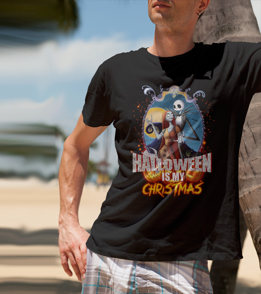 Halloween Is My Christmas Jack And Sally T-Shirt