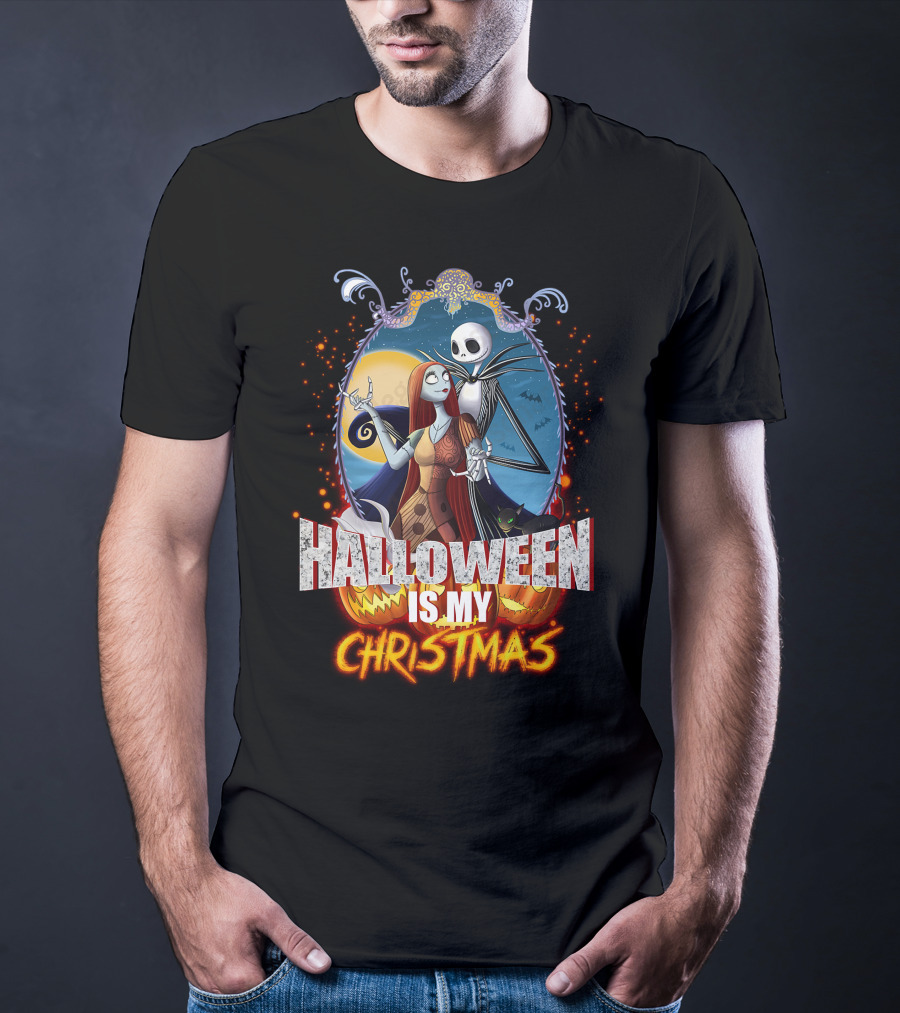 Halloween Is My Christmas Jack And Sally T-Shirt