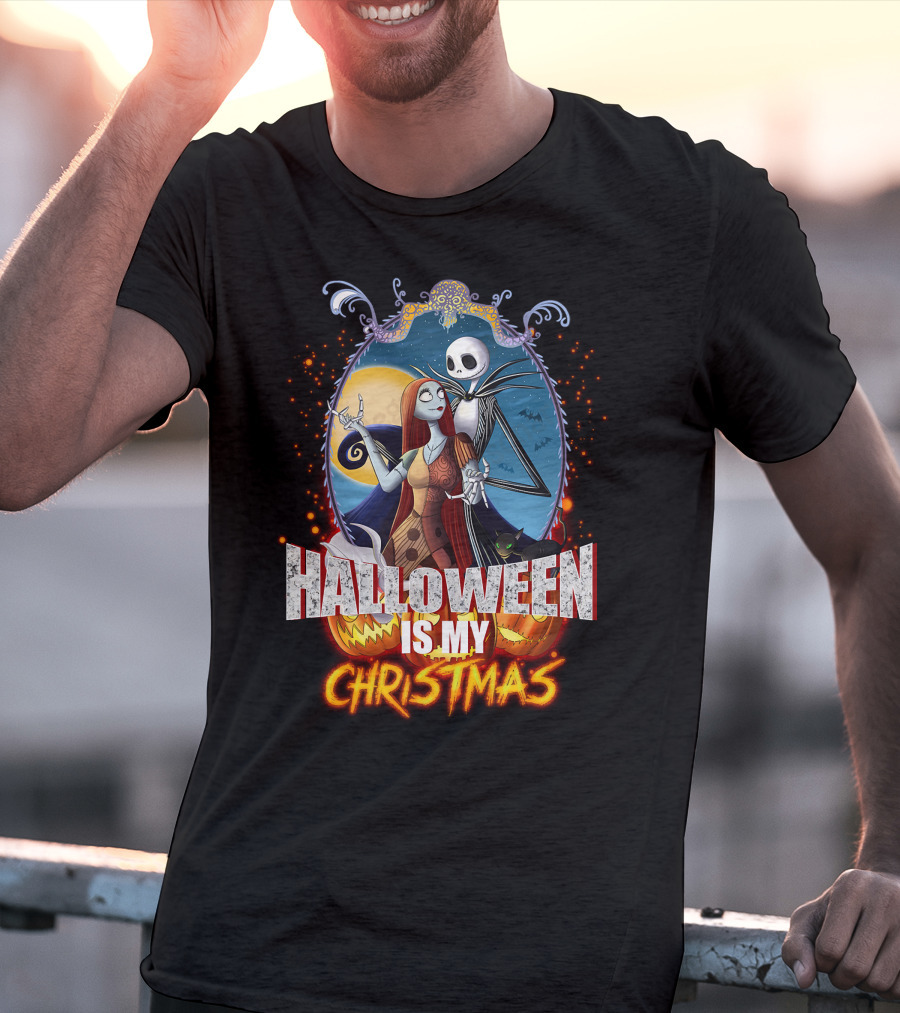 Halloween Is My Christmas Jack And Sally T-Shirt