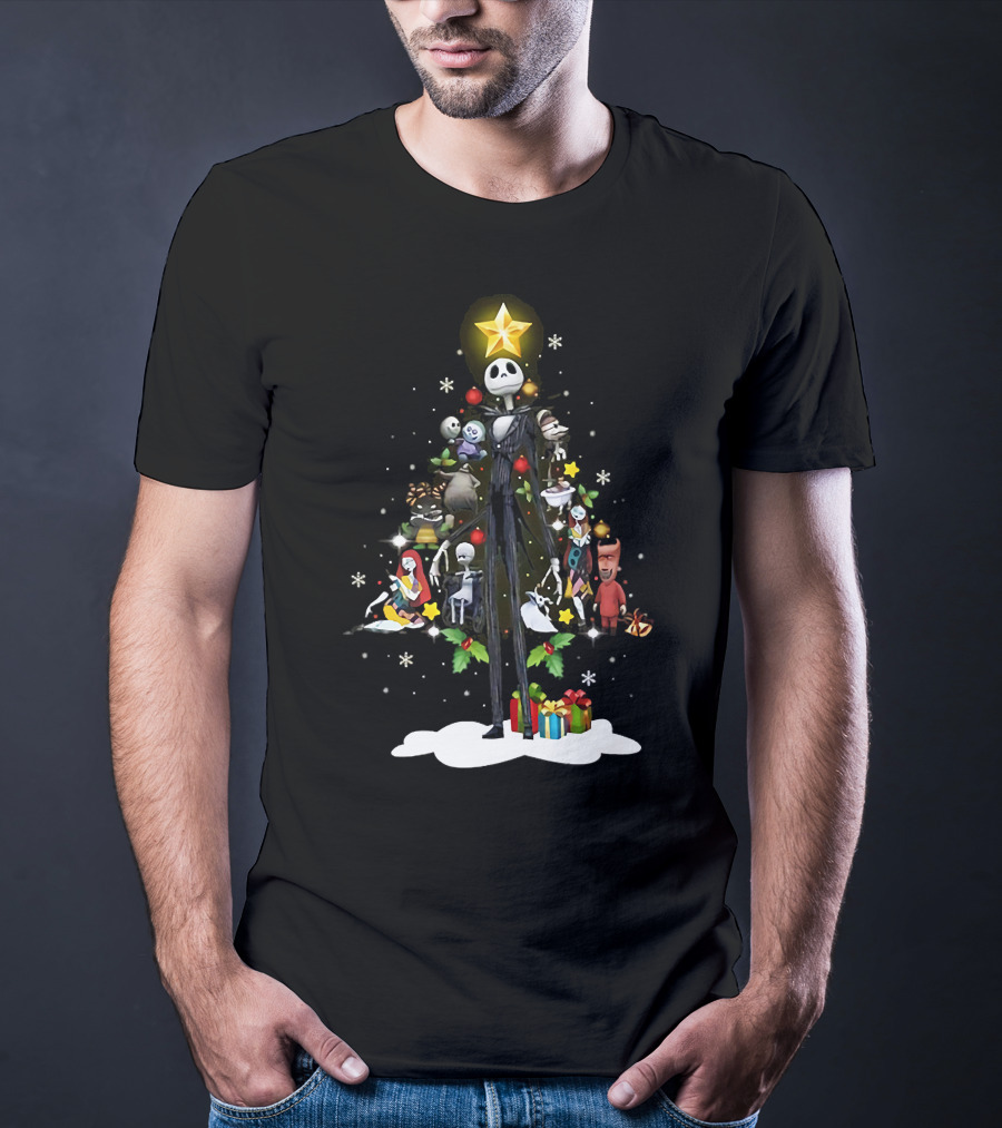 Jack Sally Finklestein Oogie Christmas Tree Star T-Shirt
