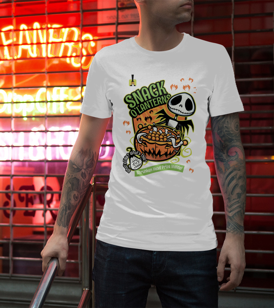 Snack O'Lanterns What's This Shrunken Head Prize Inside T-Shirt