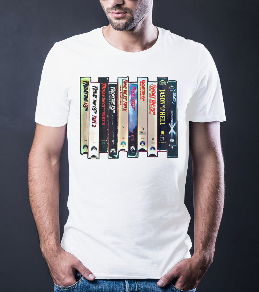 Friday The 13th VHS Collection Part 1-9 Jason Goes To Hell T-Shirt