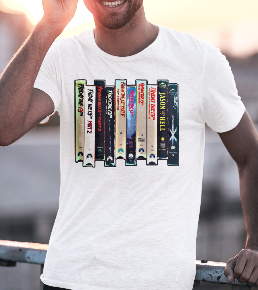 Friday The 13th VHS Collection Part 1-9 Jason Goes To Hell T-Shirt