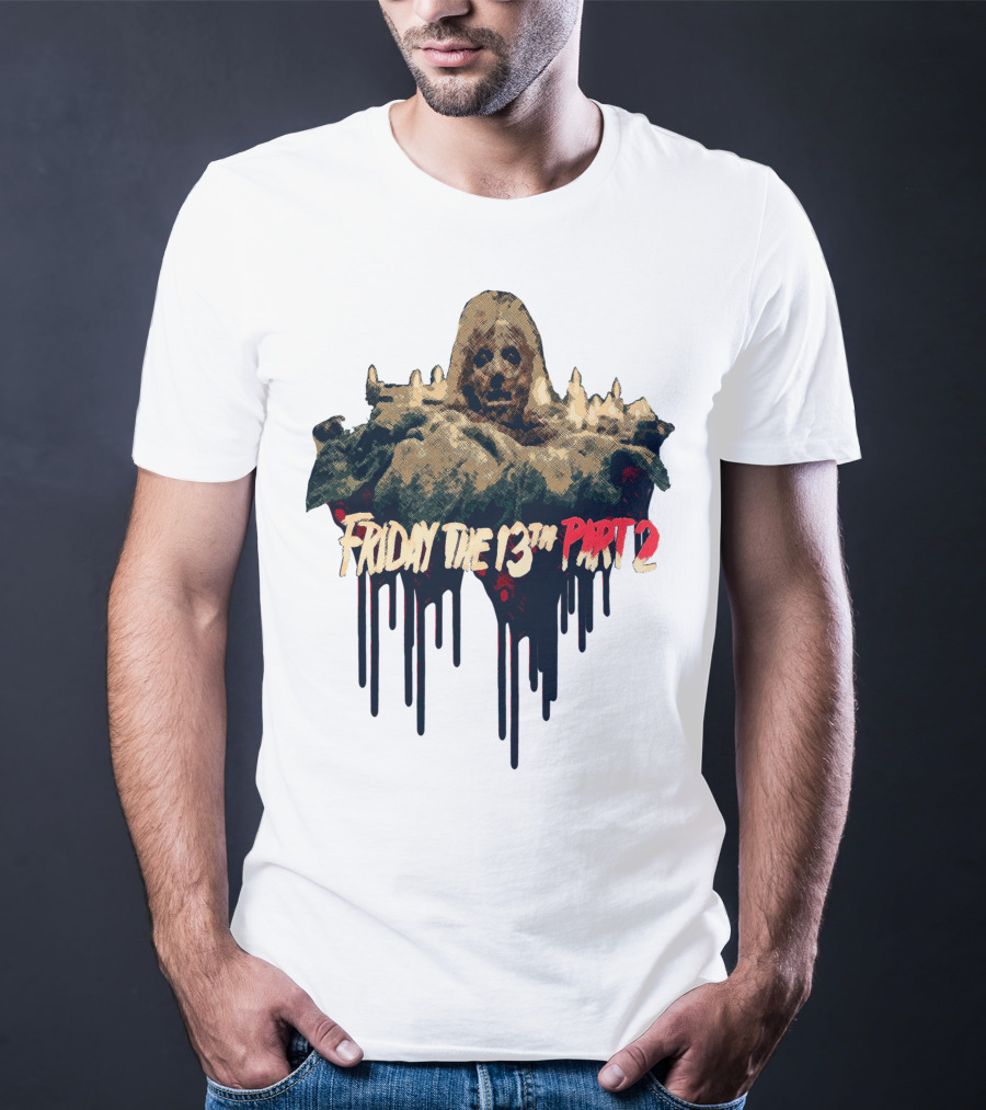 Friday The 13th Part 2 Dripping Mask Horror T-Shirt