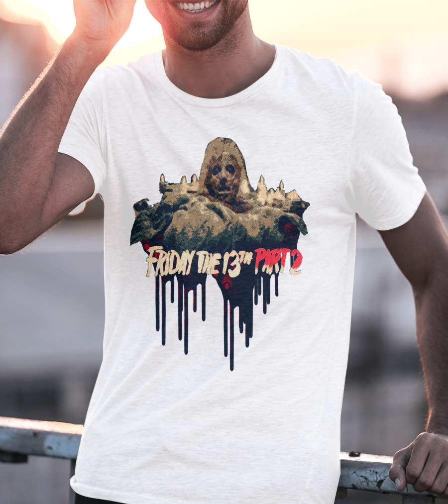 Friday The 13th Part 2 Dripping Mask Horror T-Shirt