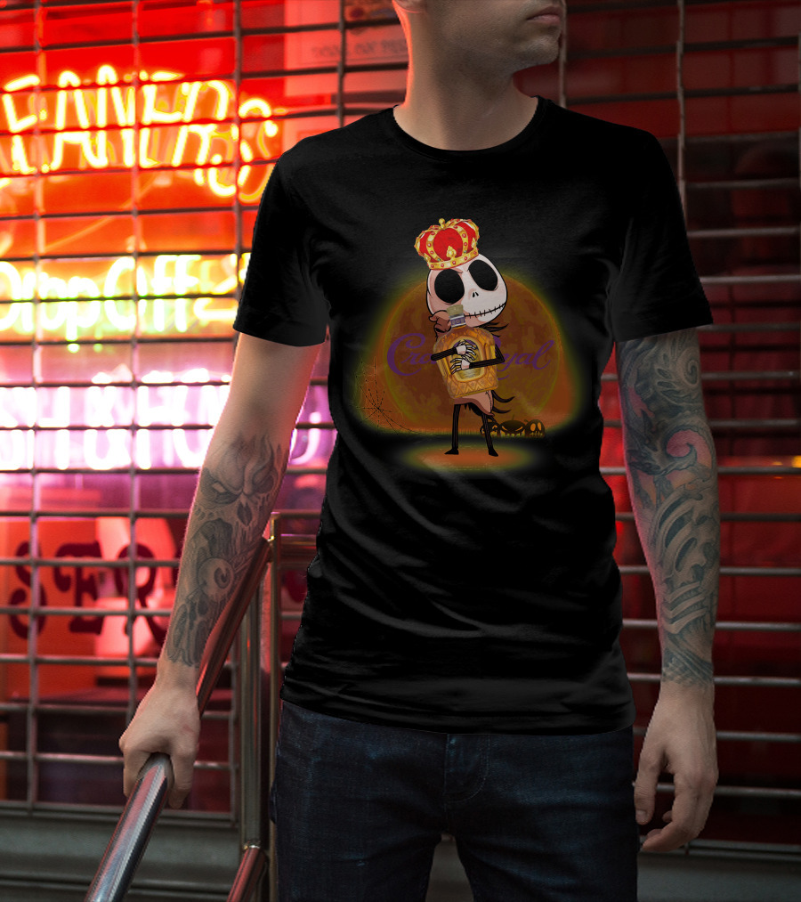 Jack Royal Whisky Crown Pumpkin Skeleton T-Shirt