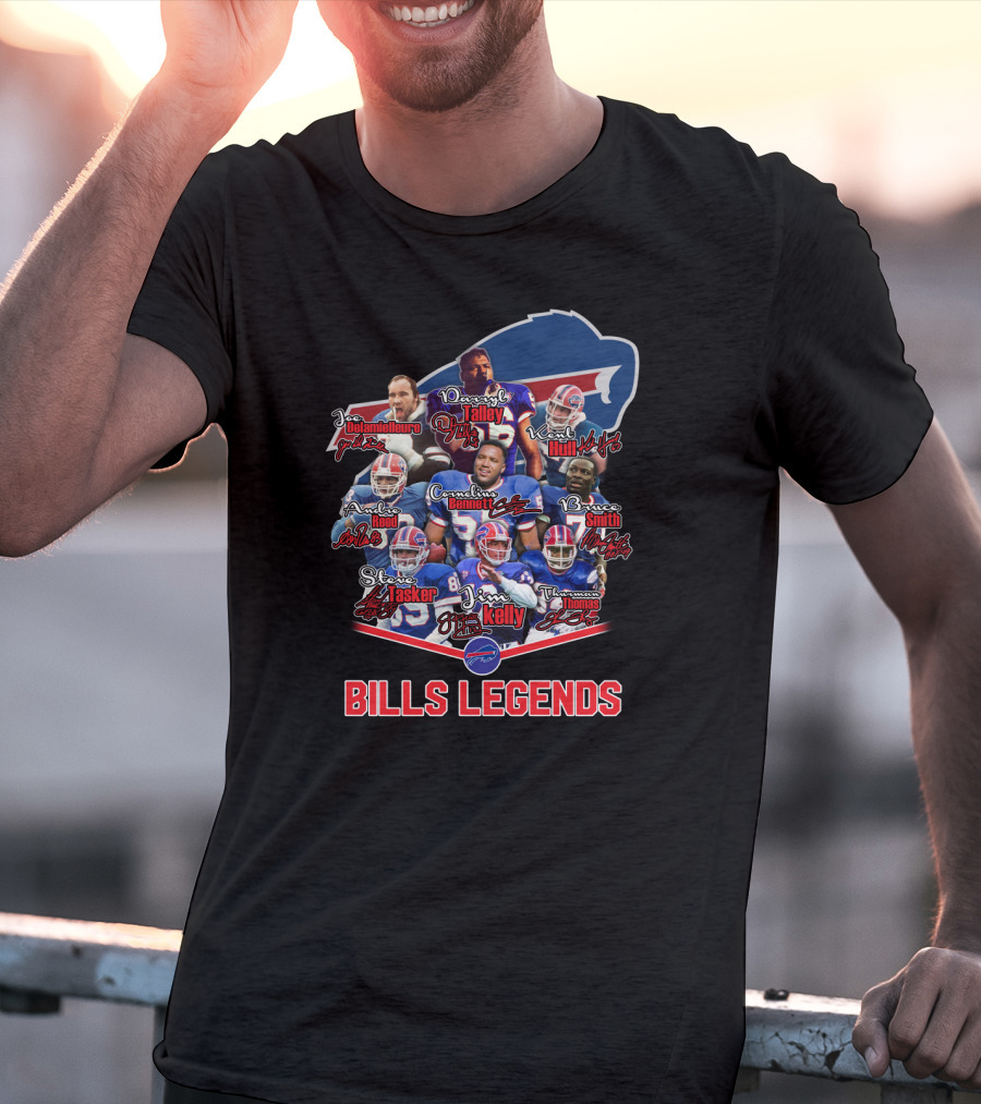 Bills Legends Featuring Talley Kelly Bennett Thomas Tasker Hull Smith Andre Reed T-Shirt