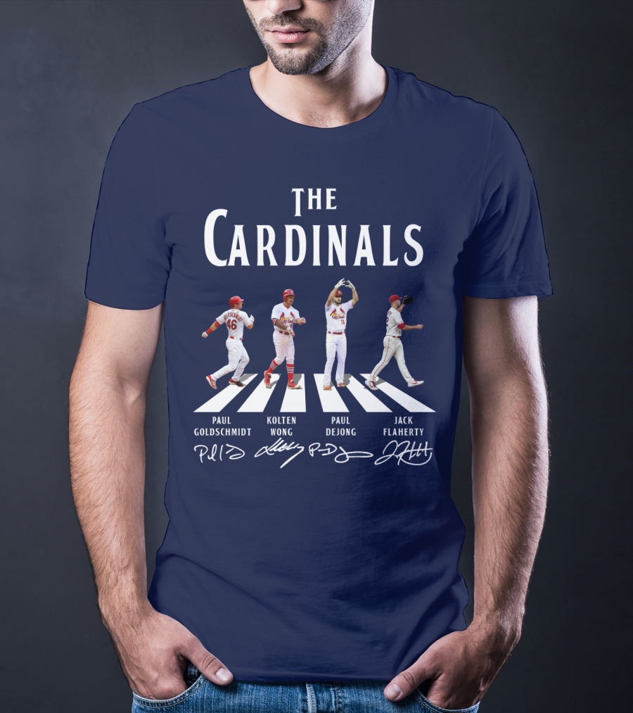 The Cardinals Paul Goldschmidt Kolten Wong Paul DeJong Jack Flaherty Abbey Road Baseball Players T-Shirt