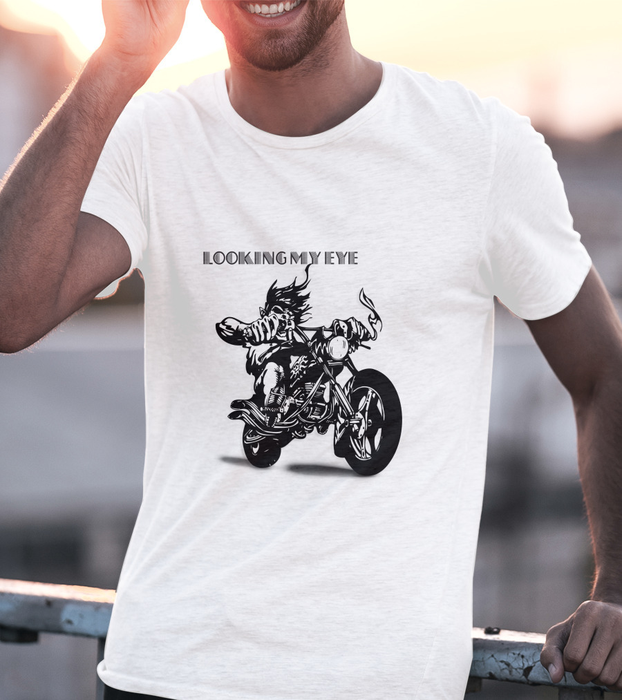 Raider Looking My Eye Biker Riding Motorcycle T-Shirt