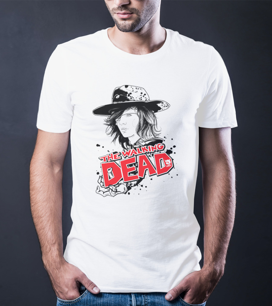 The Walking Dead Character Art Black Hat T-Shirt