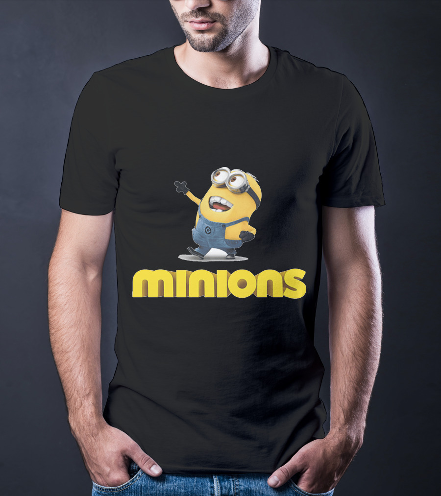 Minions Character With Iconic Yellow Costume And Goggles T-Shirt
