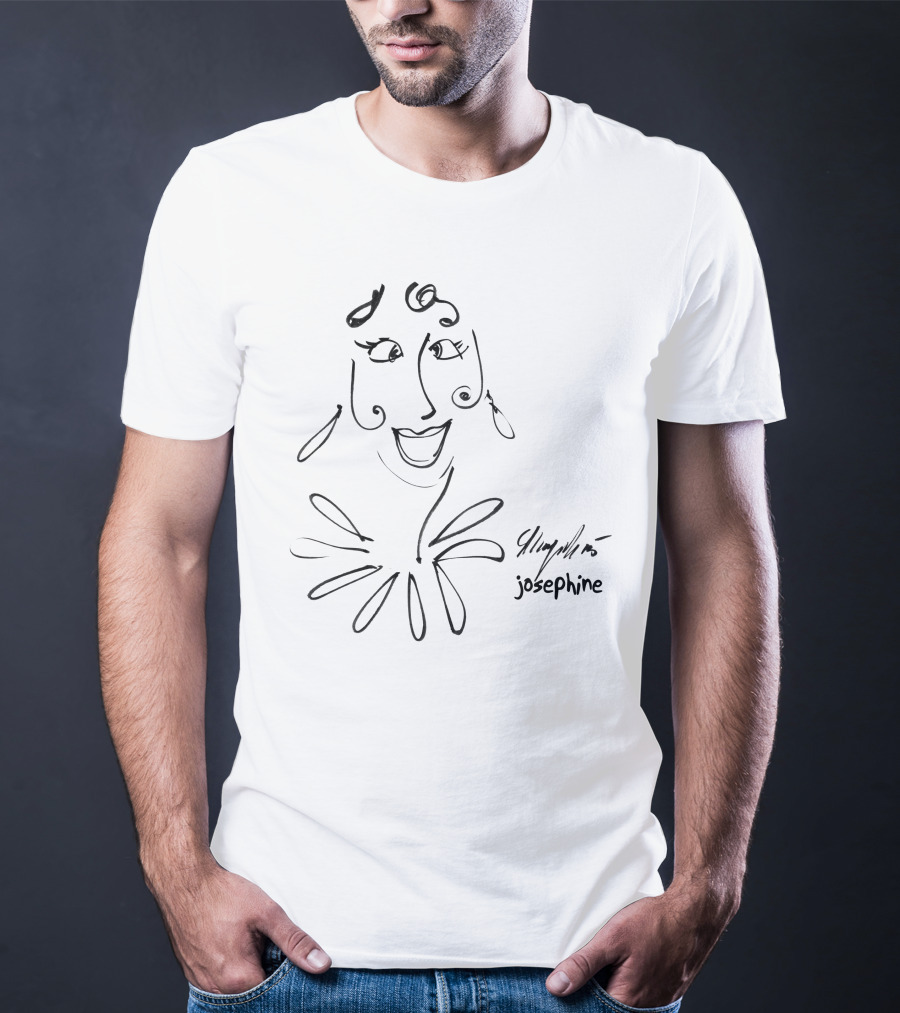 Josephine Baker Elegant Sketch Signature Artistry T-Shirt