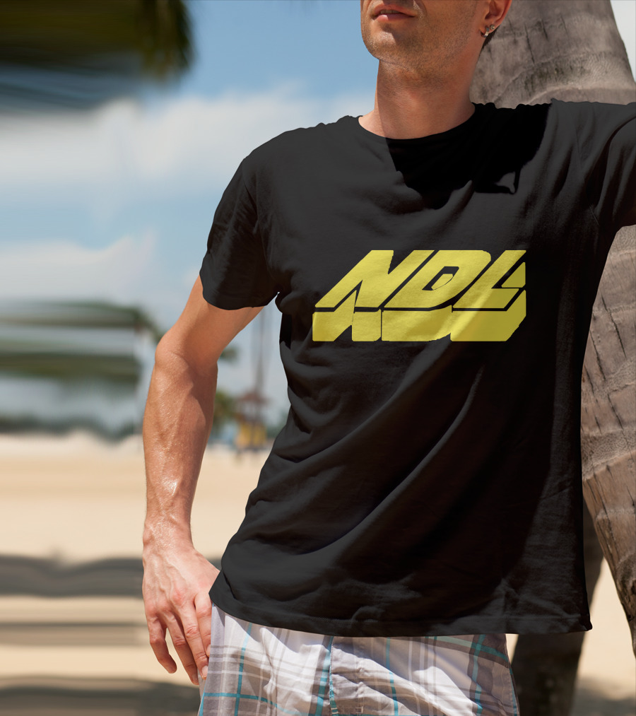 NDL Yellow Block Text Merchandise T-Shirt