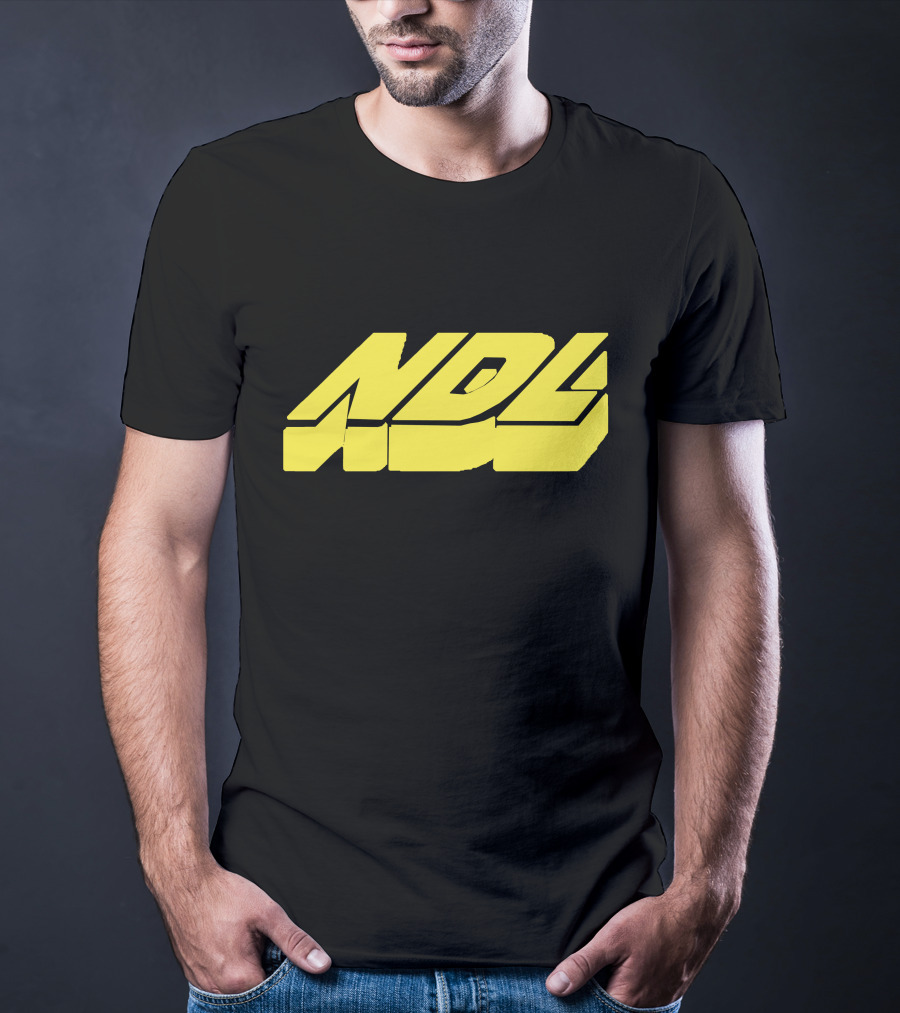 NDL Yellow Block Text Merchandise T-Shirt