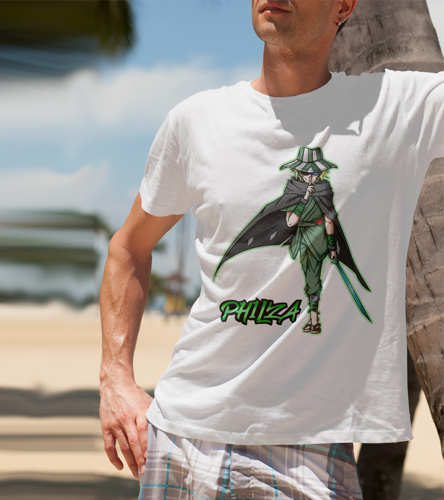 PH1LZA Ninja Warrior Style With Sword And Cloak T-Shirt