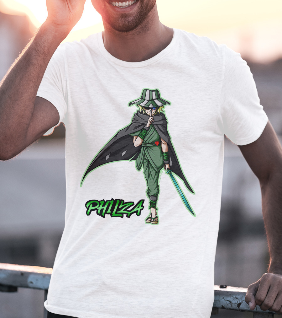 PH1LZA Ninja Warrior Style With Sword And Cloak T-Shirt