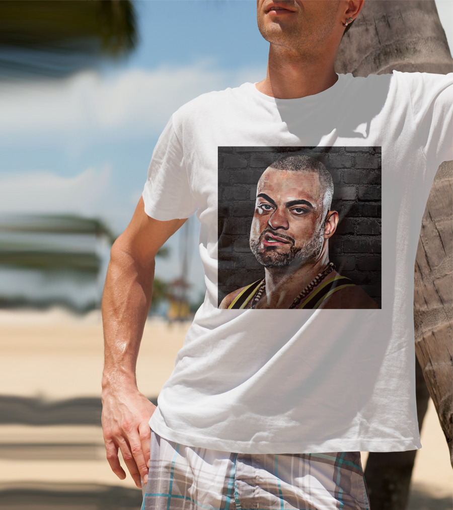 Eddie Kingston Brick Wall Background T-Shirt