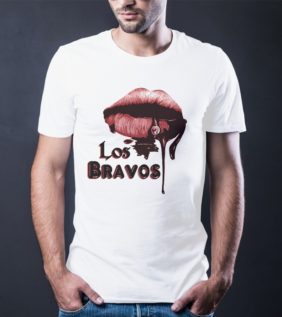 Los Bravos Red Lips Dripping T-Shirt