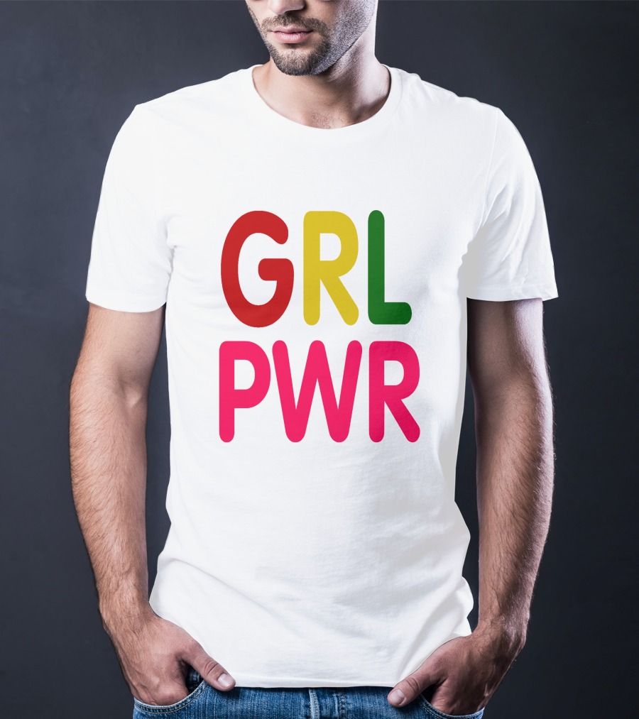 GRL PWR Bold Multicolor Empowerment T-Shirt