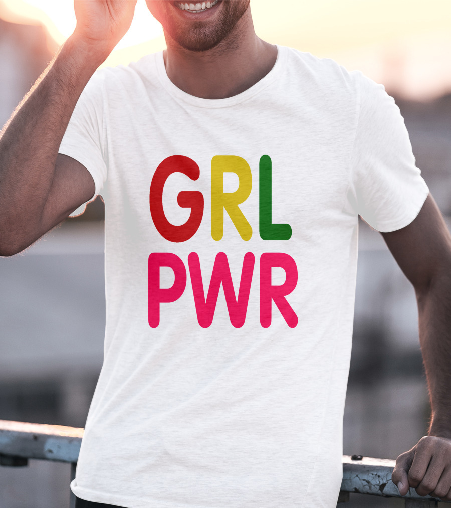 GRL PWR Bold Multicolor Empowerment T-Shirt