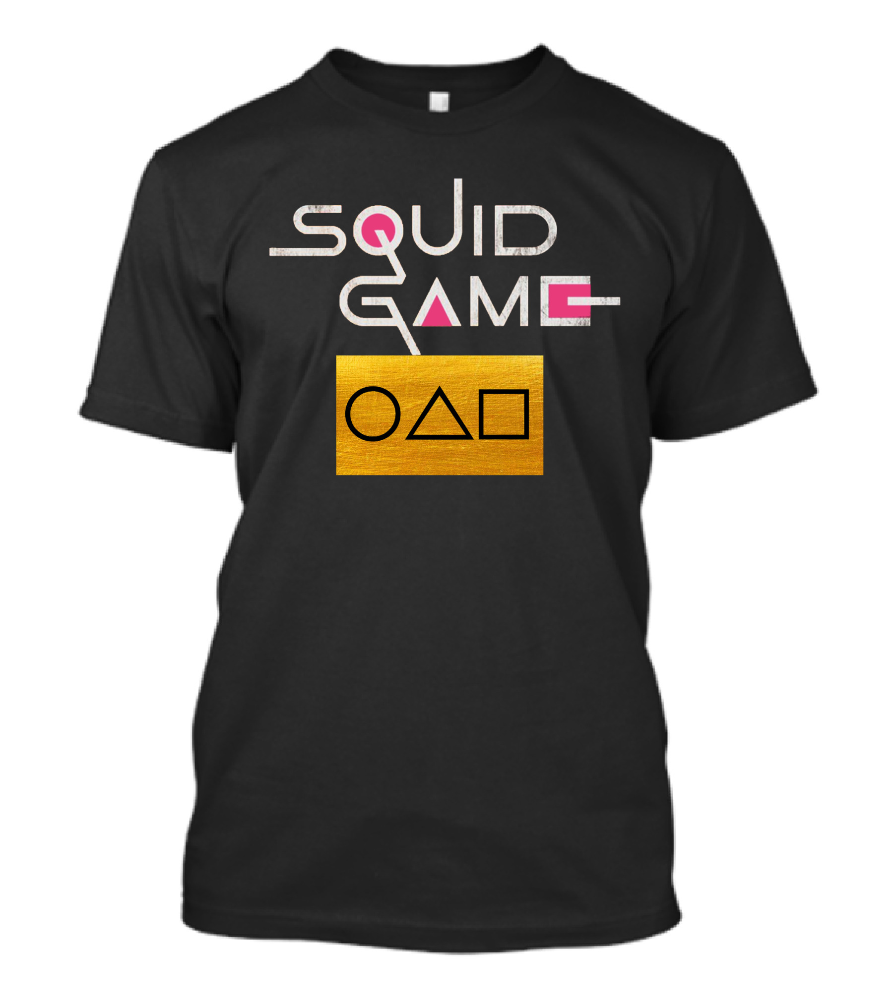 Squid Game Card Circle Triangle Square Gold T-Shirt