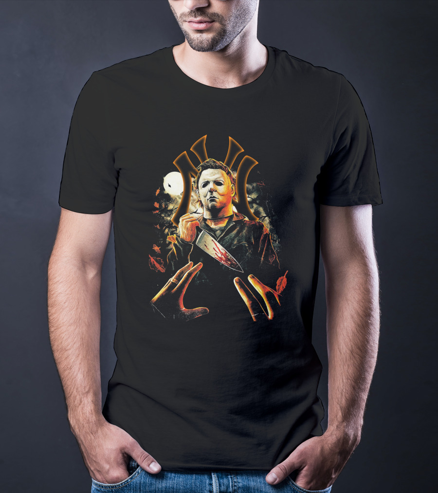 NY Yankee Michael Myers Halloween T-Shirt