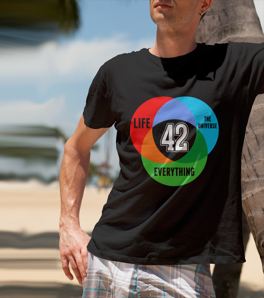 Life The Universe Everything 42 Science Venn Diagram T-Shirt