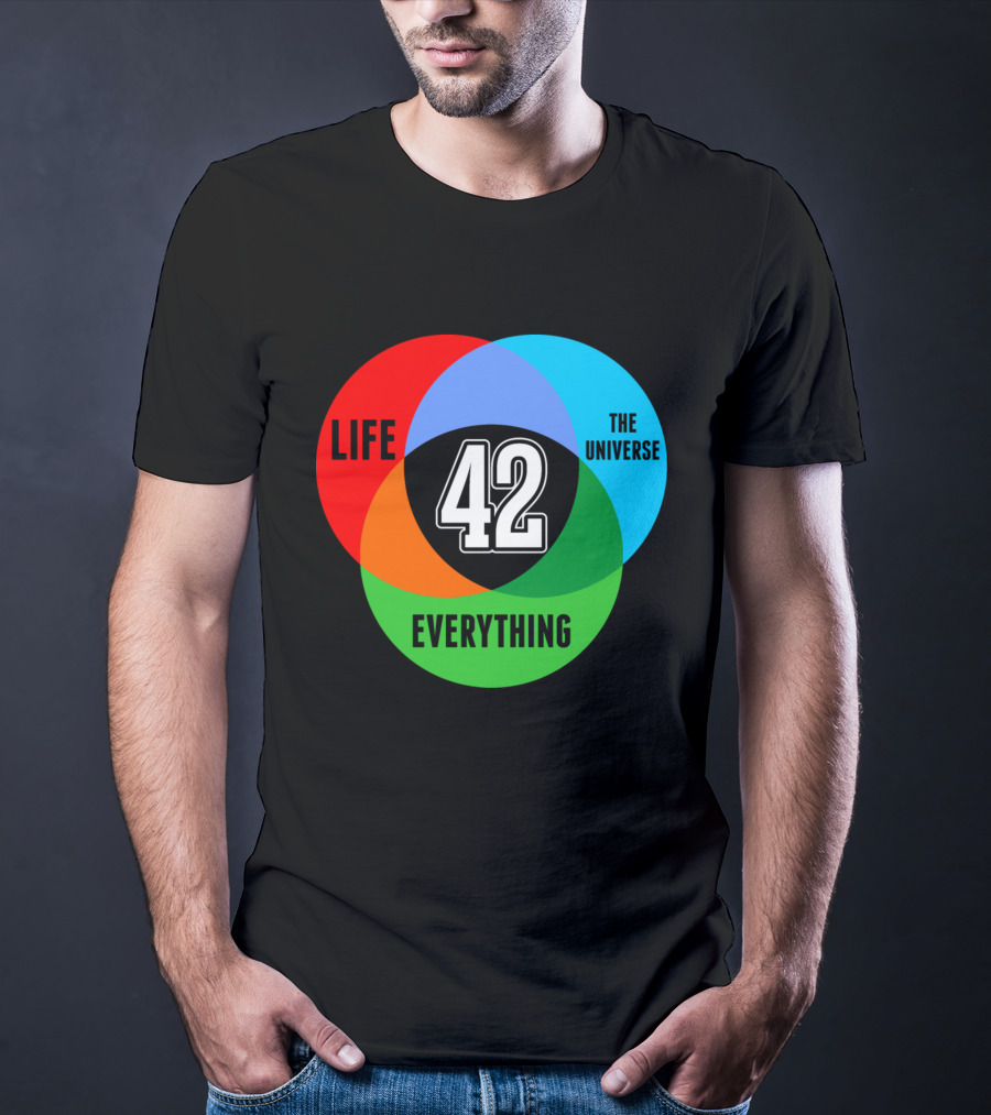 Life The Universe Everything 42 Science Venn Diagram T-Shirt