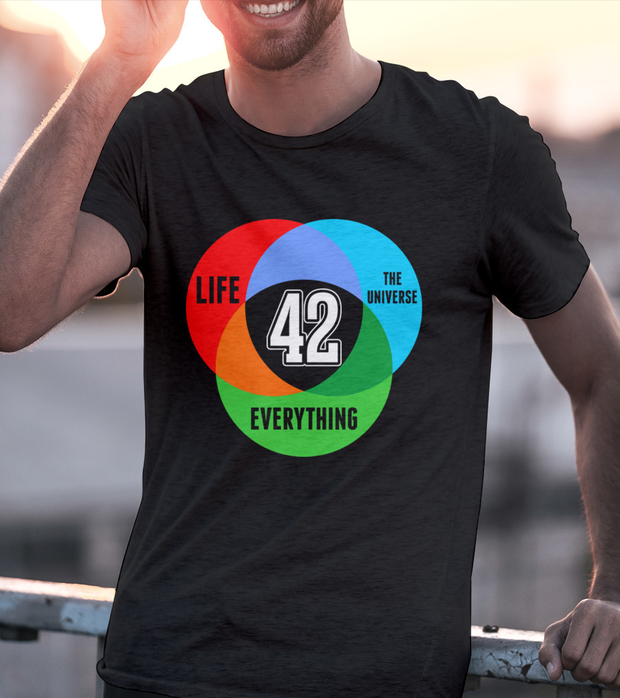 Life The Universe Everything 42 Science Venn Diagram T-Shirt
