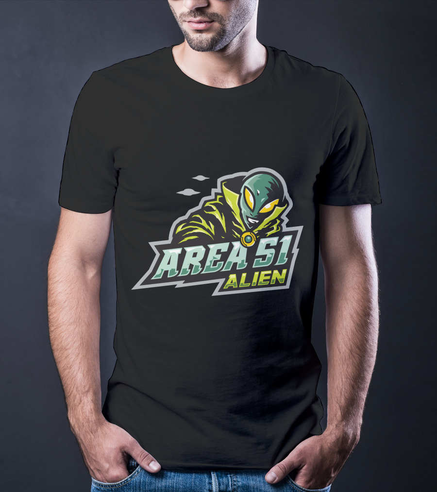 Area 51 Alien E Sport Halloween Witch Alien T-Shirt