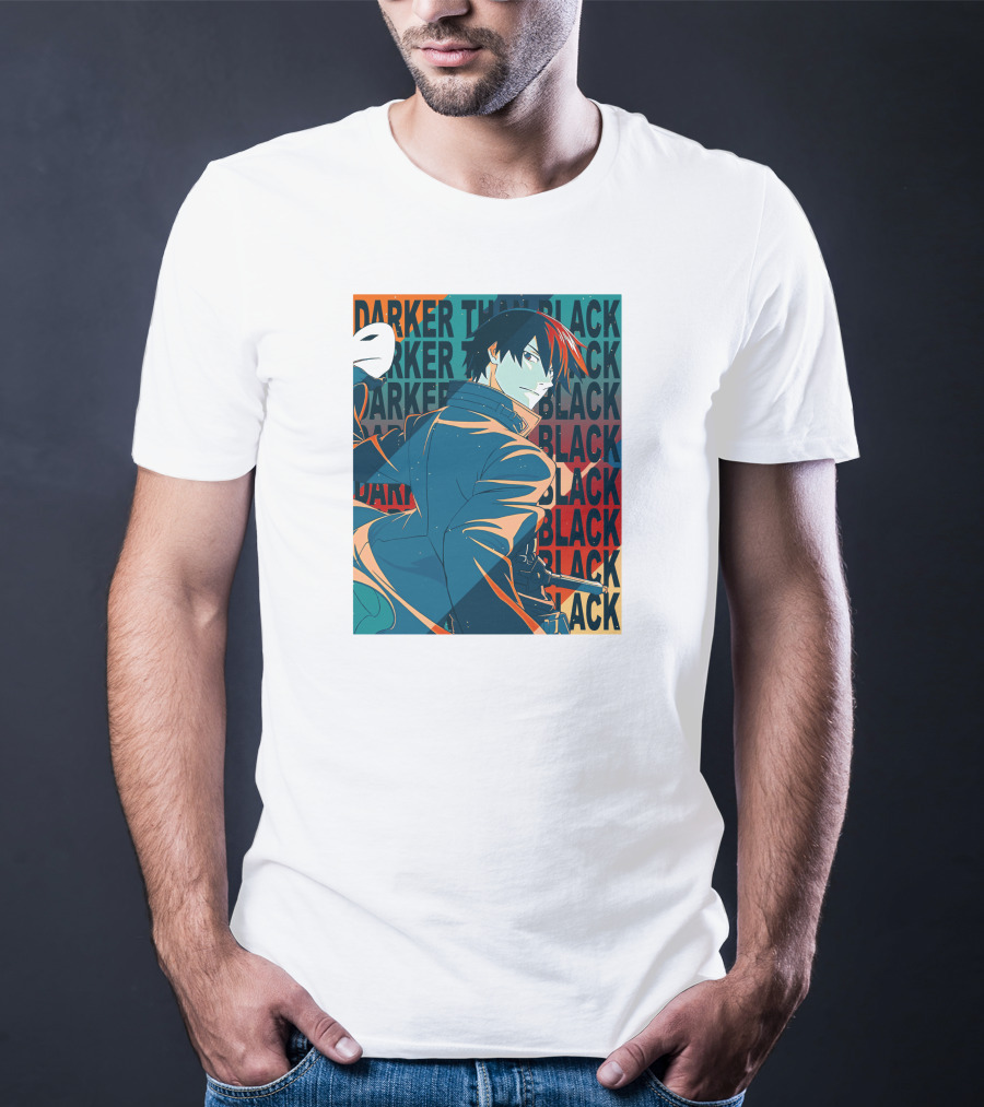 Darker Than Black Anime Character Mask T-Shirt