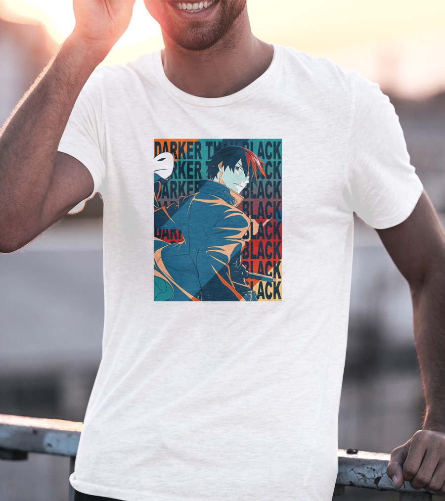 Darker Than Black Anime Character Mask T-Shirt