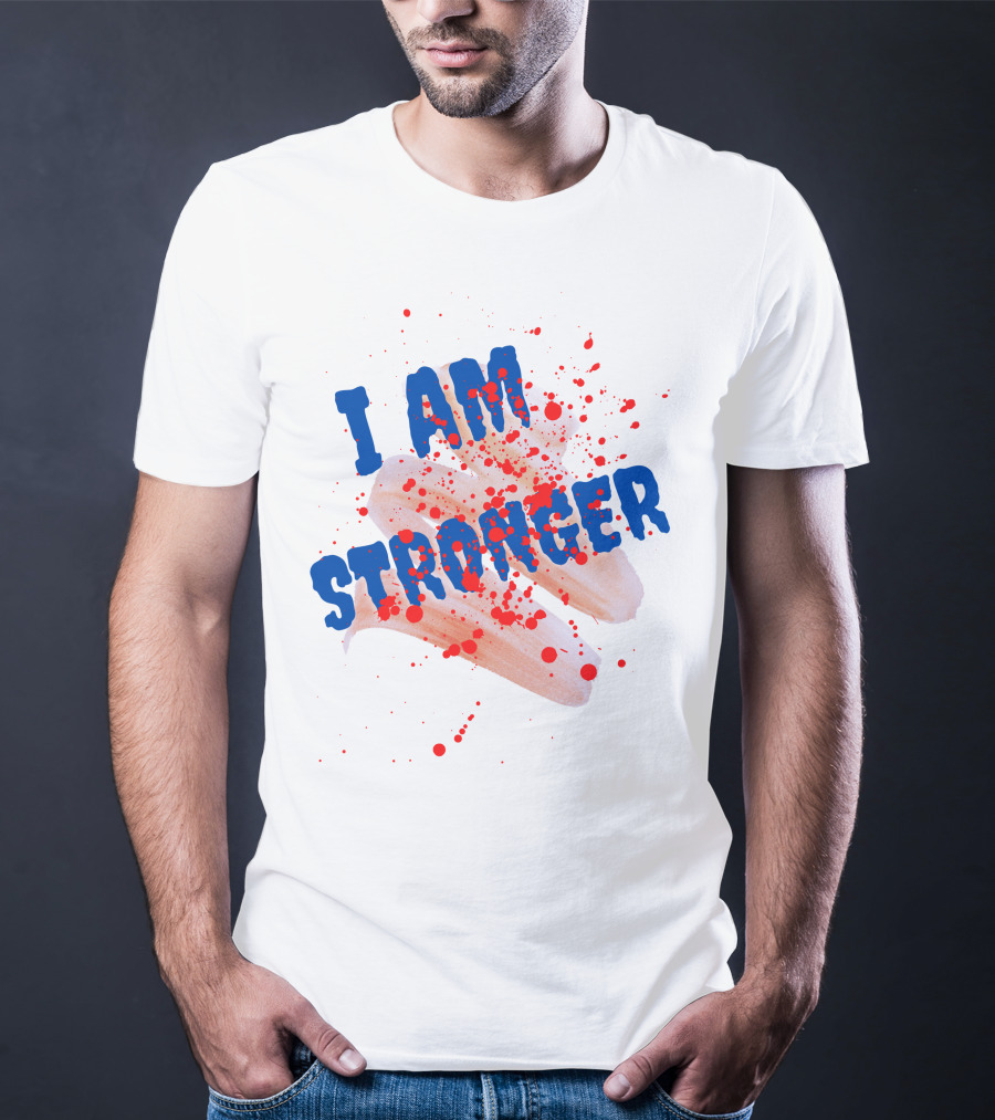 I Am Stronger Blood Splatter Hot Dog T-Shirt